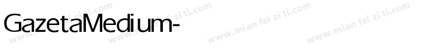 Gazeta Medium字体转换